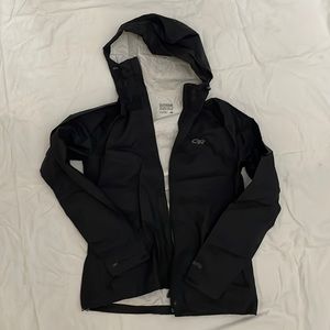 Outdoor Research Black Hooded Rain Jacket